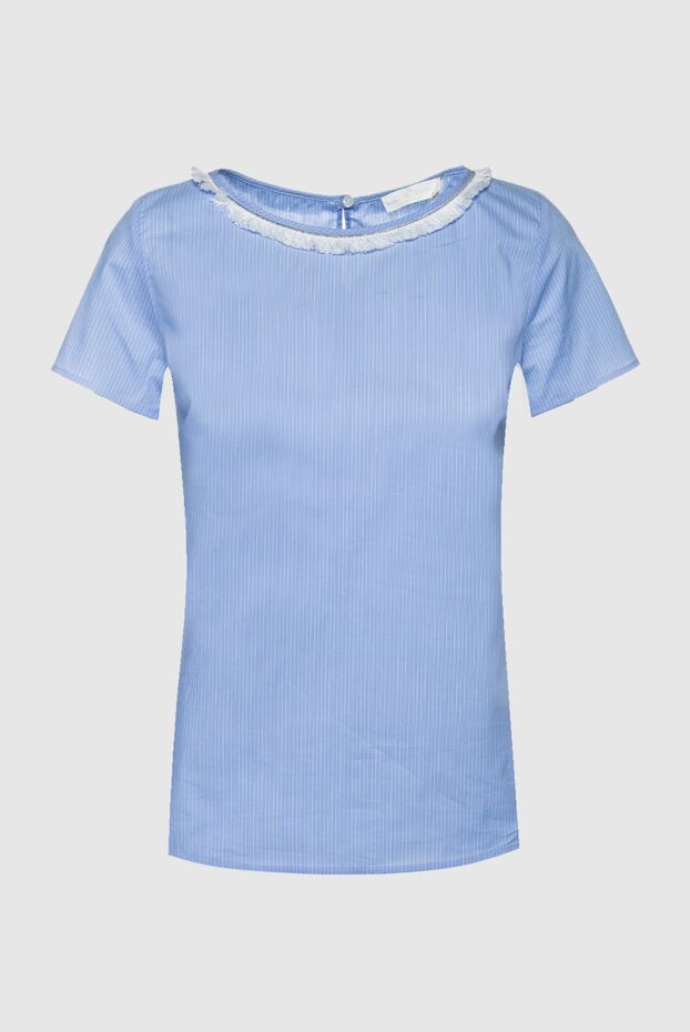 Rocco Ragni woman blue cotton and polyamide blouse for women buy with prices and photos 150974 - photo 1