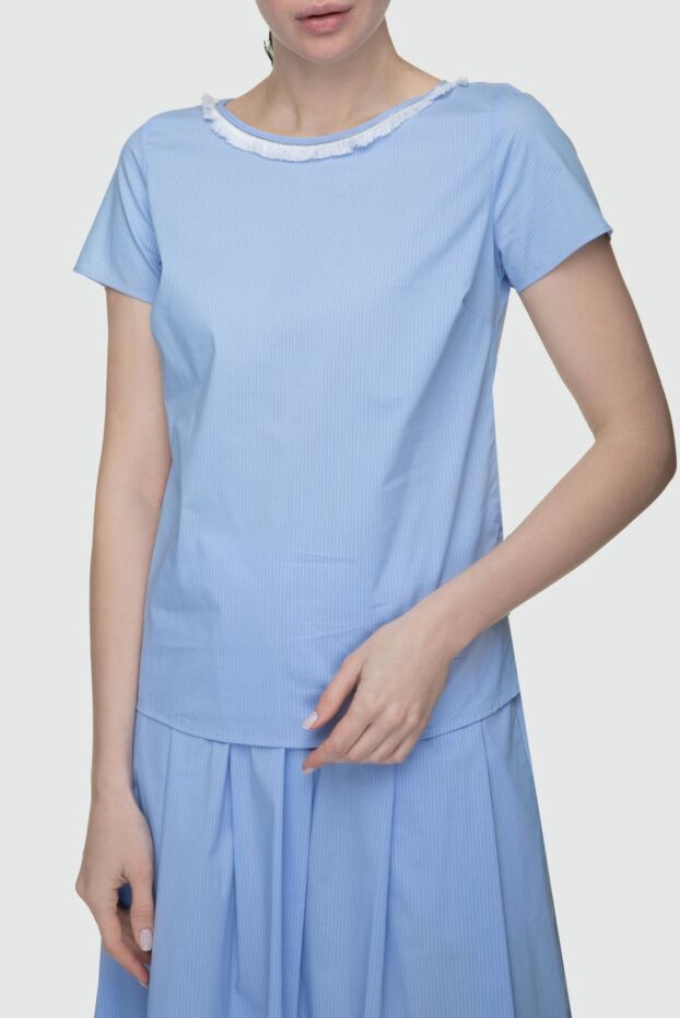 Rocco Ragni women's blouse with striped pattern blue 150974 - photo 3