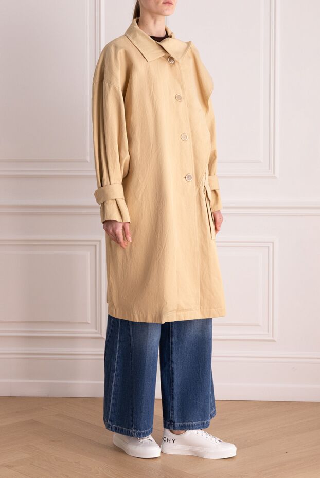 Erika Cavallini pink cotton and linen raincoat for women. 150989 - photo 3