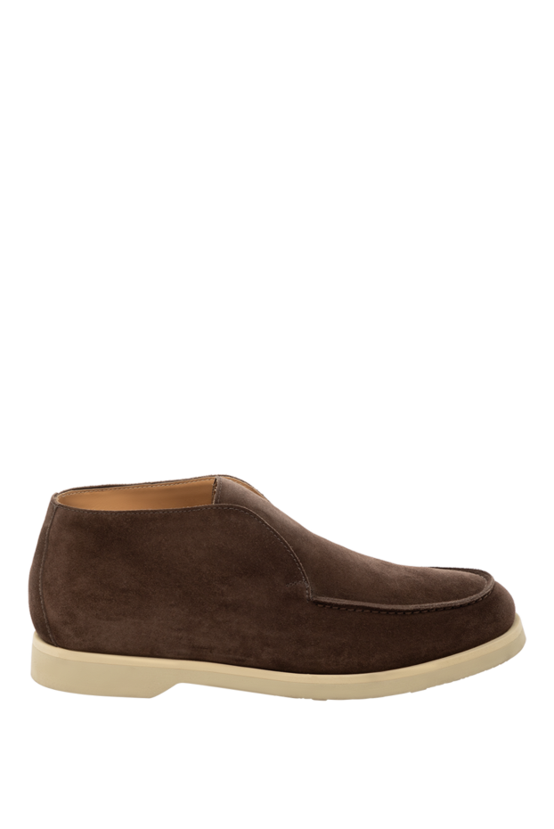 Pellettieri di Parma men's soft suede loafers with white sole and no laces 150991 - photo 1