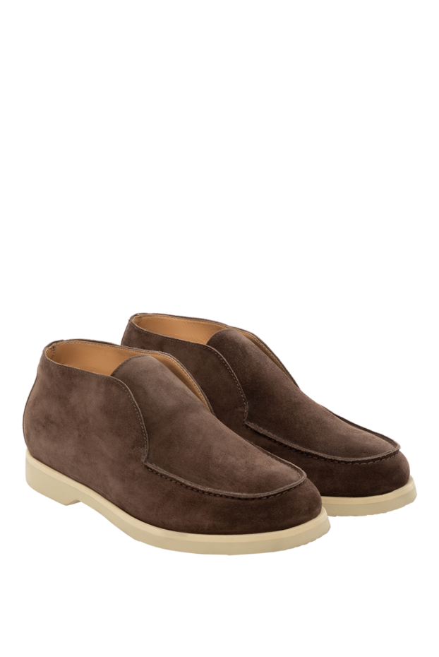 Pellettieri di Parma men's soft suede loafers with white sole and no laces 150991 - photo 3