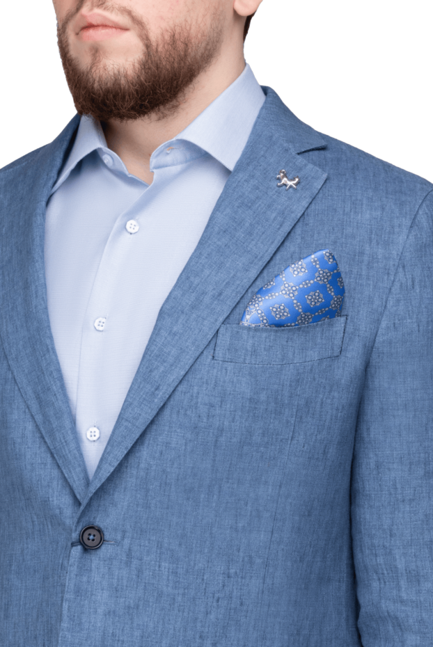 Stefano Ricci pouchette in silk blue for men 151022 - photo 2