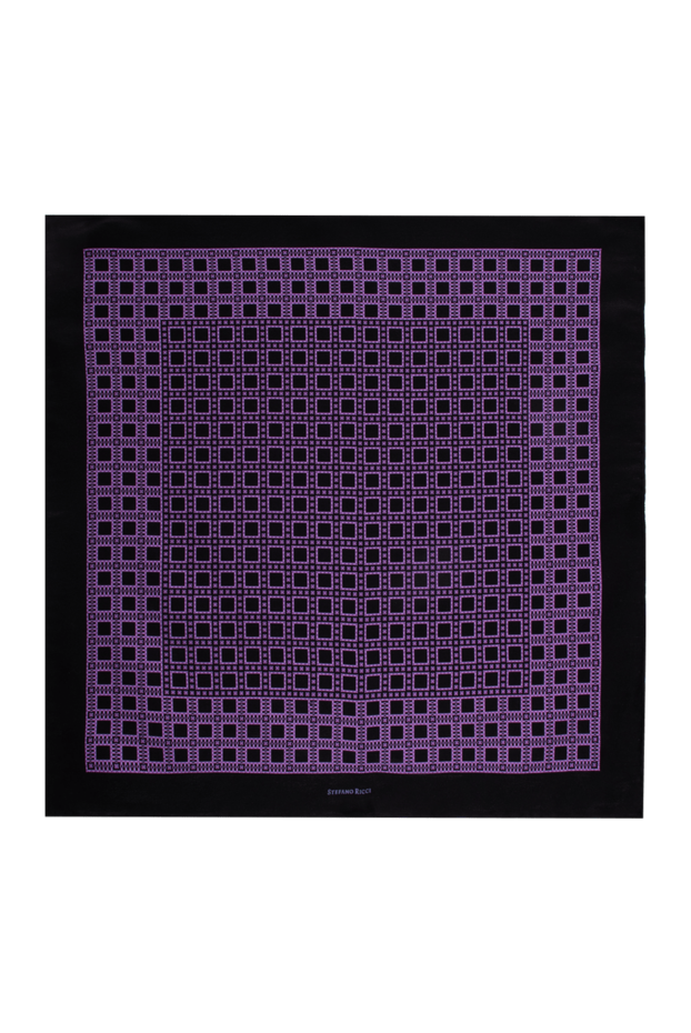 Stefano Ricci black silk push-up with purple geometric pattern 151040 - photo 1