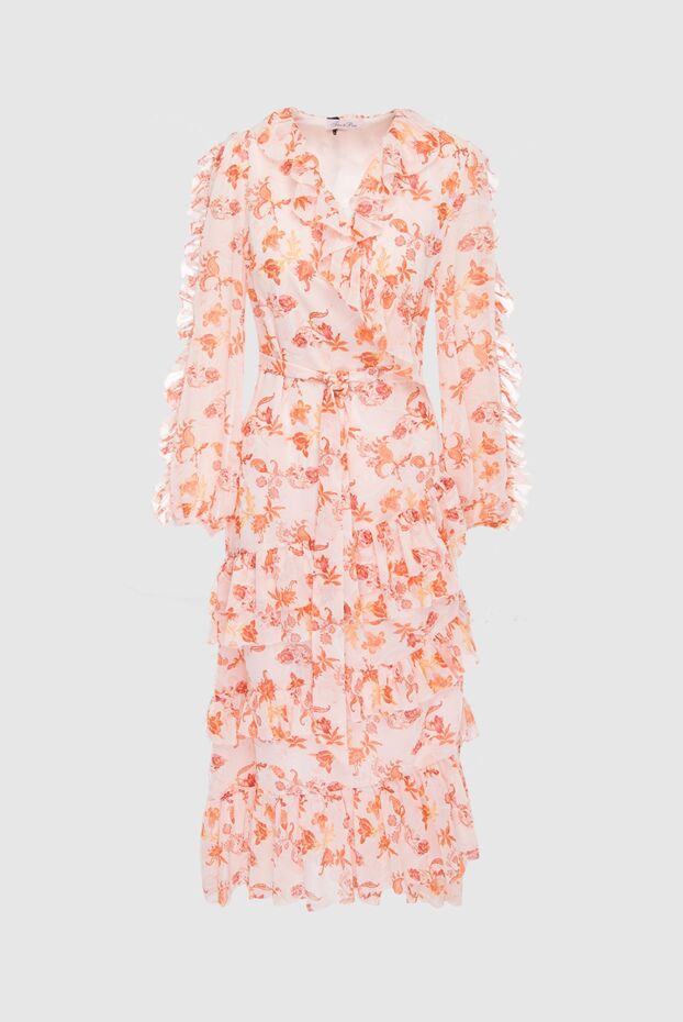 Fleur de Paris orange floral dress with a belt women's 151058 - photo 1