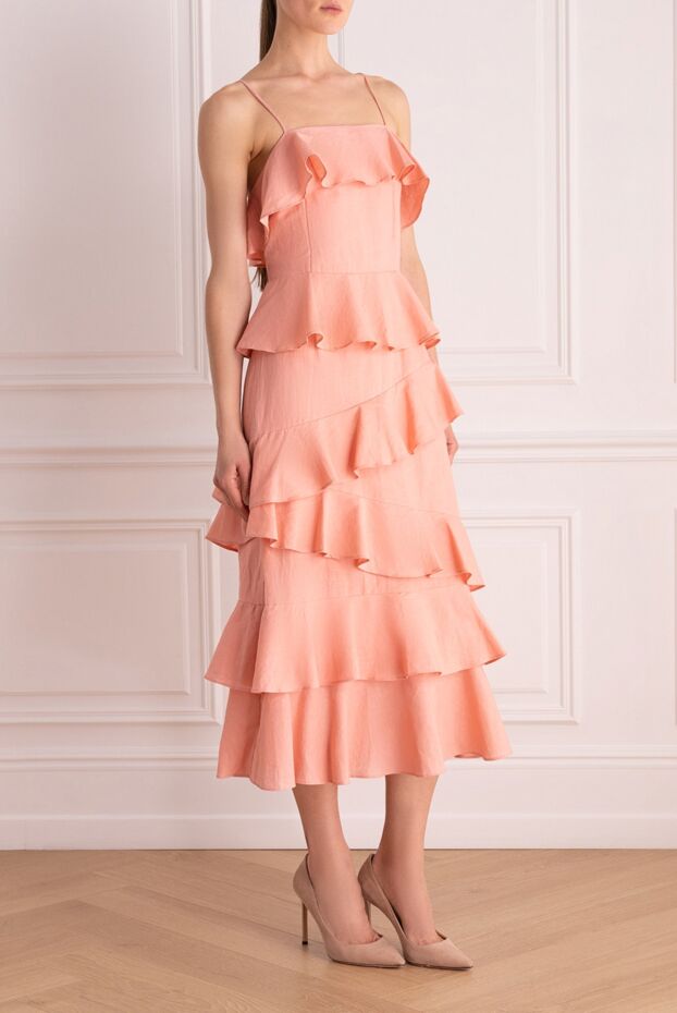 Fleur de Paris pink linen and cotton dress for women 151059 - photo 3