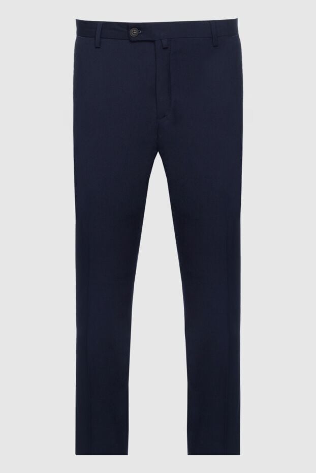 Cesare di Napoli men's business style trousers dark blue from suit fabric 151068 - photo 1