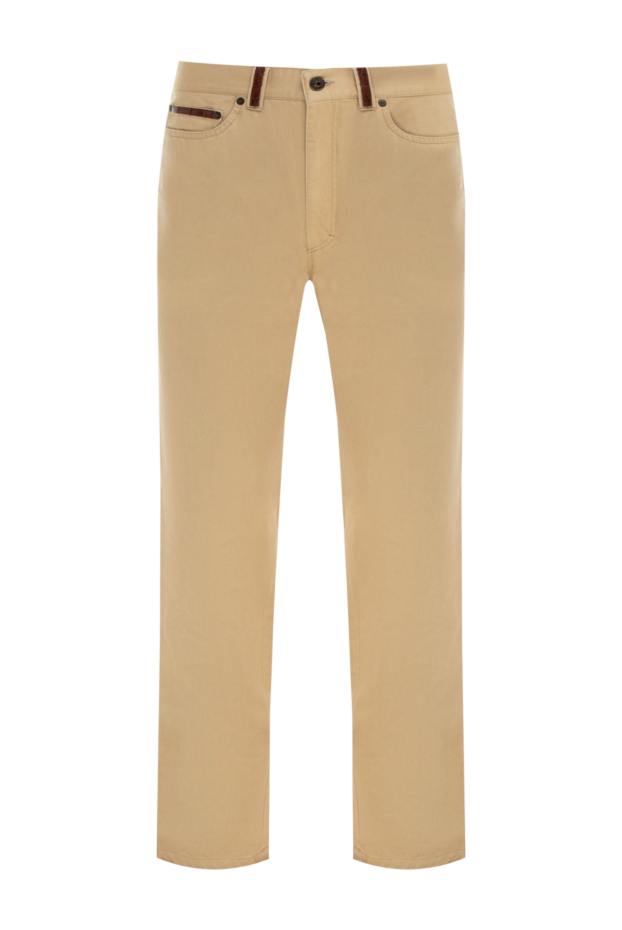 Stefano Ricci beige trousers with decorative suede elements 151076 - photo 1