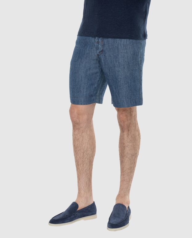 Stefano Ricci bamboo shorts blue for men 151083 - photo 3