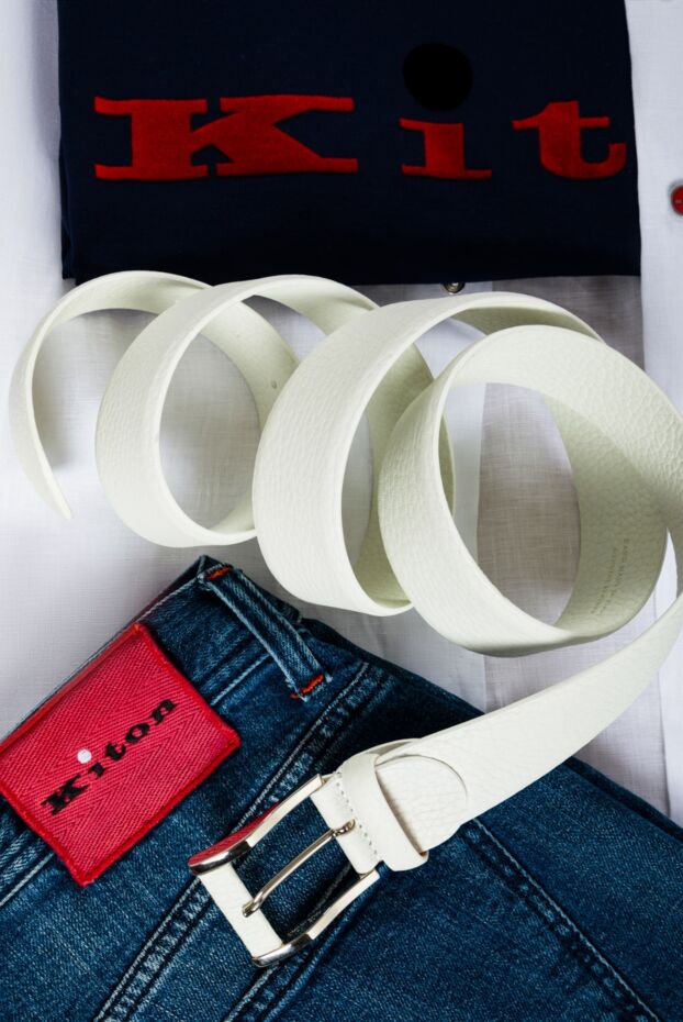 Kiton blue jeans with cuffs and distressed effect 151085 - photo 2