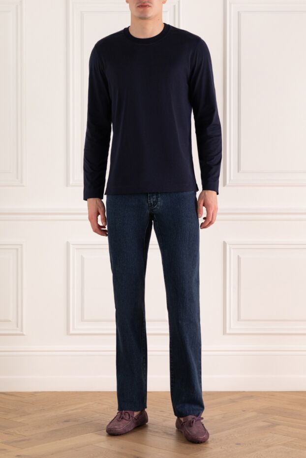 Brioni man cotton and elastane blue jeans for men buy with prices and photos 151091 - photo 2