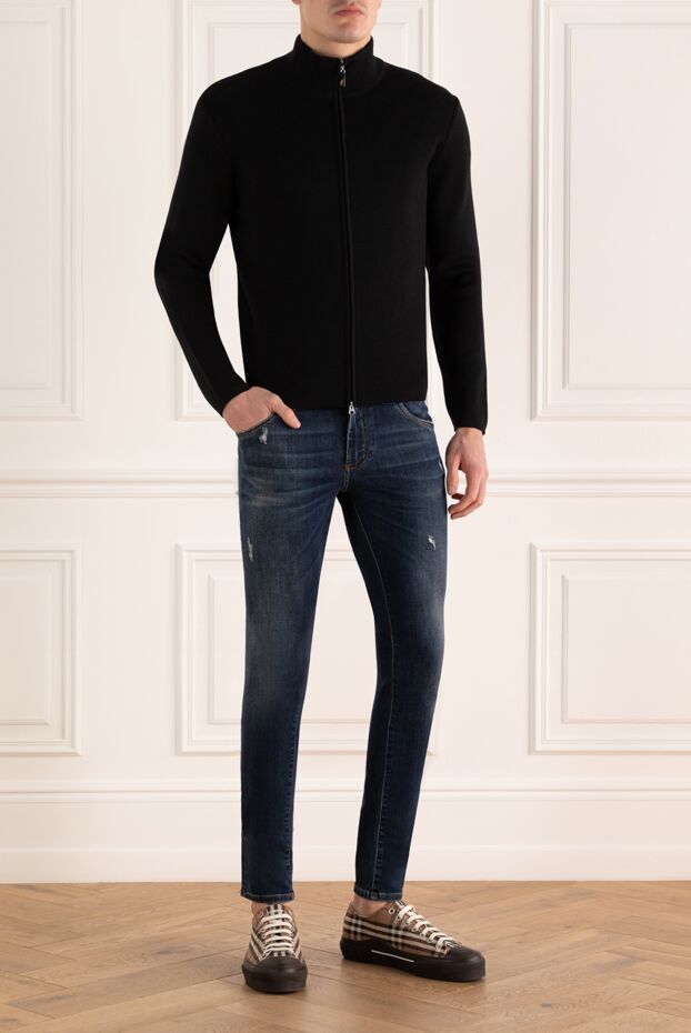 Dolce & Gabbana чоловічі джинси з бавовни та поліестеру сині чоловічі купити фото з цінами 151120 - фото 2