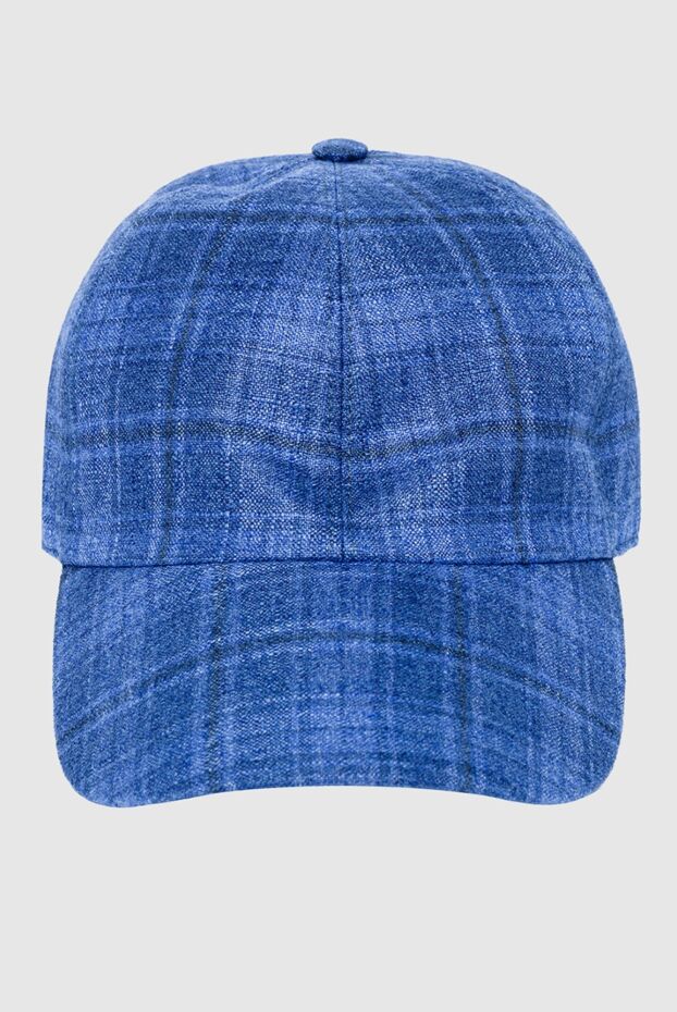 Enrico Mandelli man blue silk and cashmere cap for men buy with prices and photos 151221 - photo 1