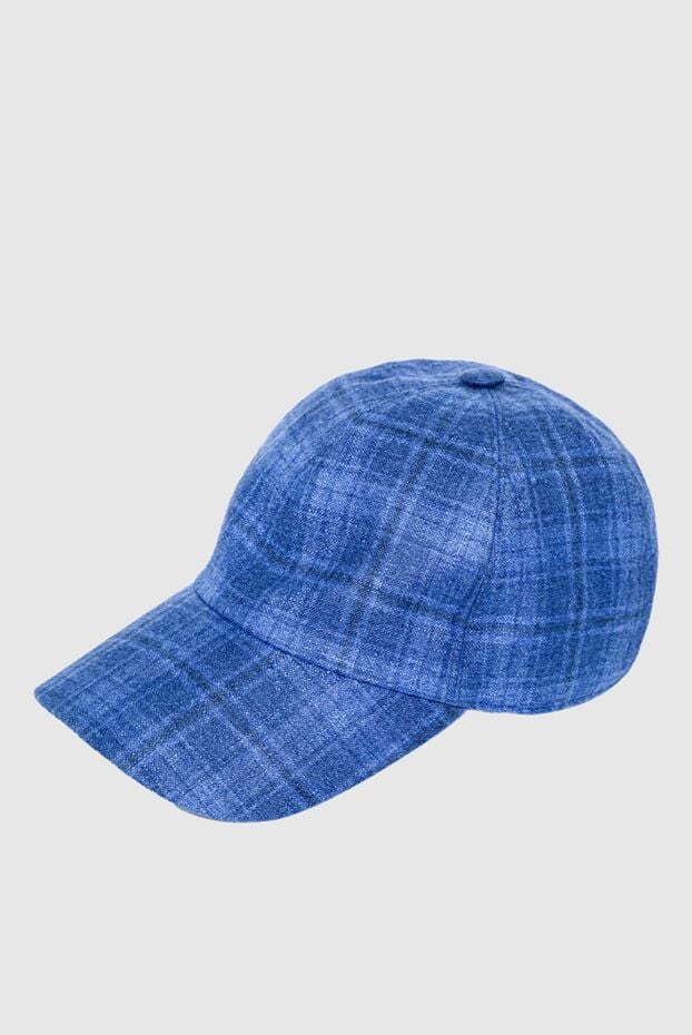 Enrico Mandelli blue silk and cashmere cap for men 151221 - photo 3