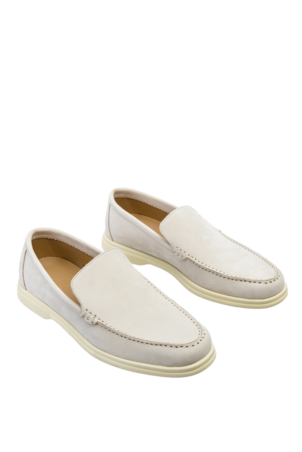 Enrico Mandelli men's loafers made of ivory genuine nubuck with a comfortable fit 151222 - photo 3
