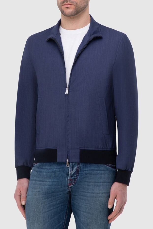Tombolini men's blue jacket with dark elastic inserts 151225 - photo 3