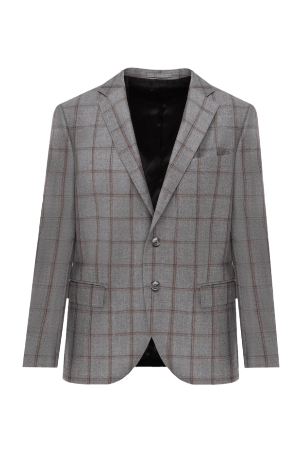 Lubiam large checkered two-button jacket in grey 151326 - photo 1