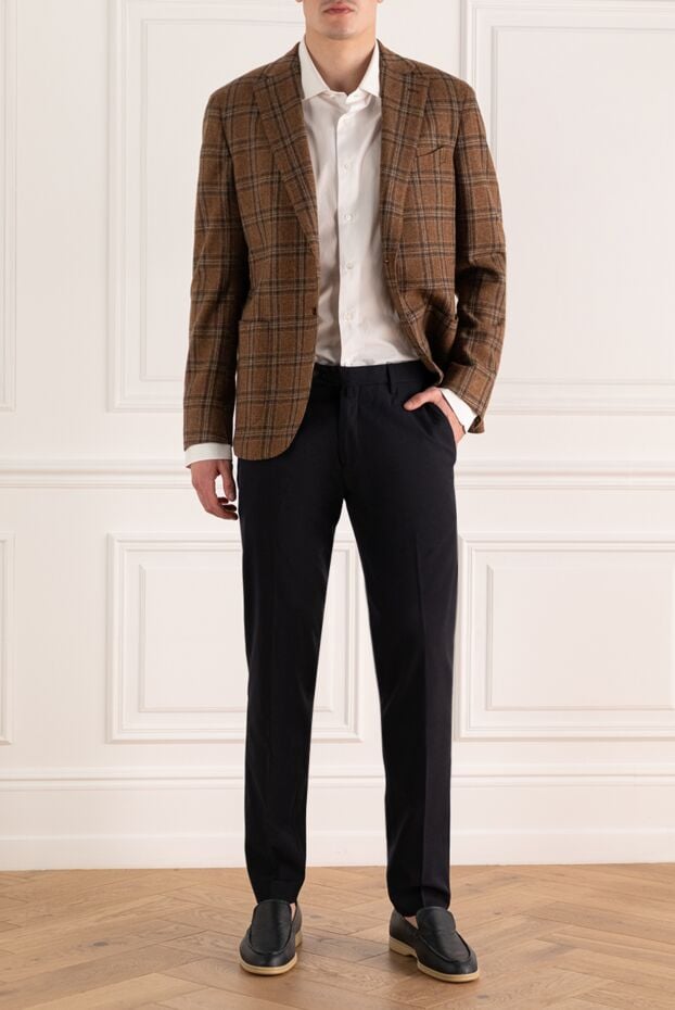Lubiam a plaid jacket made of soft fabric with a predominance of brown tones 151350 - photo 2