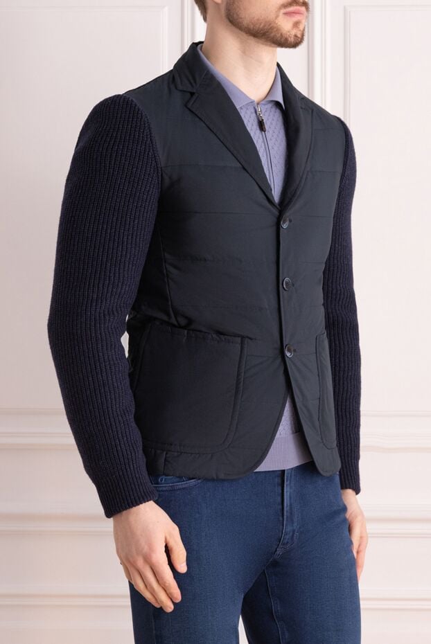 Lubiam men's dark blue blazer jacket with three buttons 151359 - photo 3