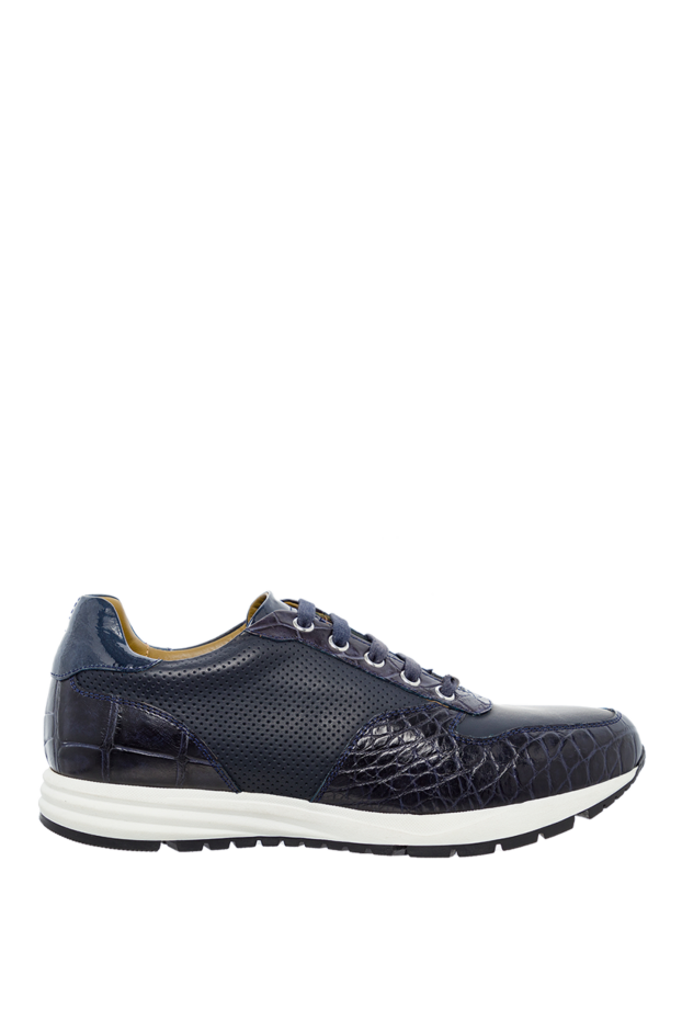 Tardini premium alligator leather sneakers with lightweight sole and laces 151374 - photo 1