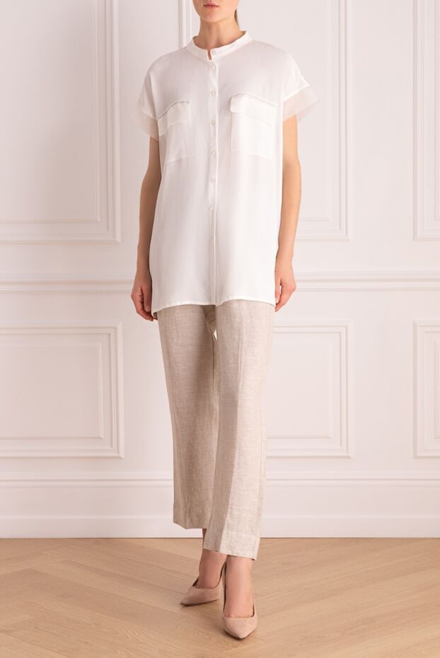 Tonet gray linen pants for women 151417 - photo 2