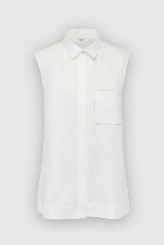 Peserico женские блуза из хлопка белая женская купить с ценами и фото 151454 - фото 1