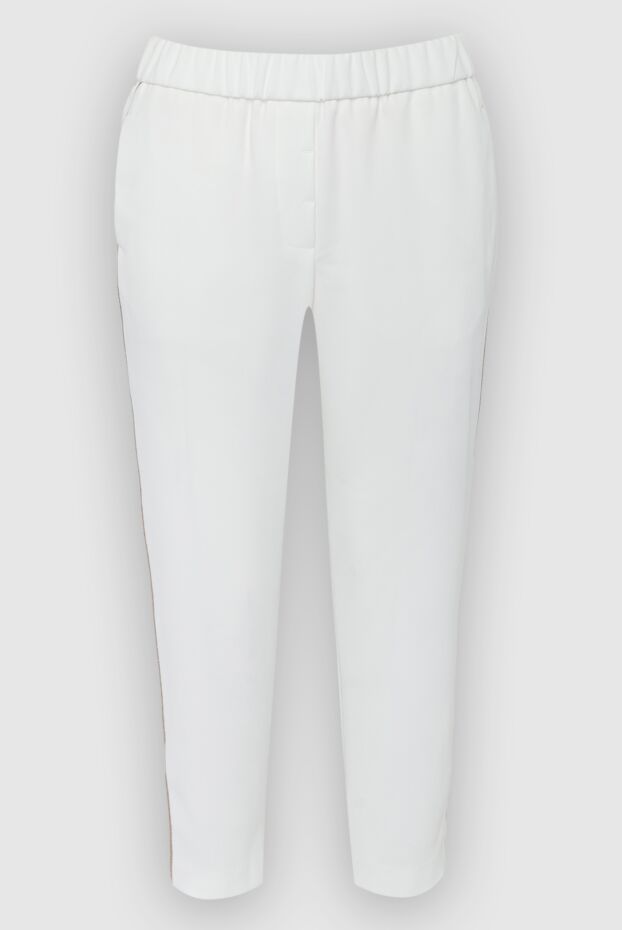 Peserico женские брюки из полиэстера белые женские купить с ценами и фото 151492 - фото 1