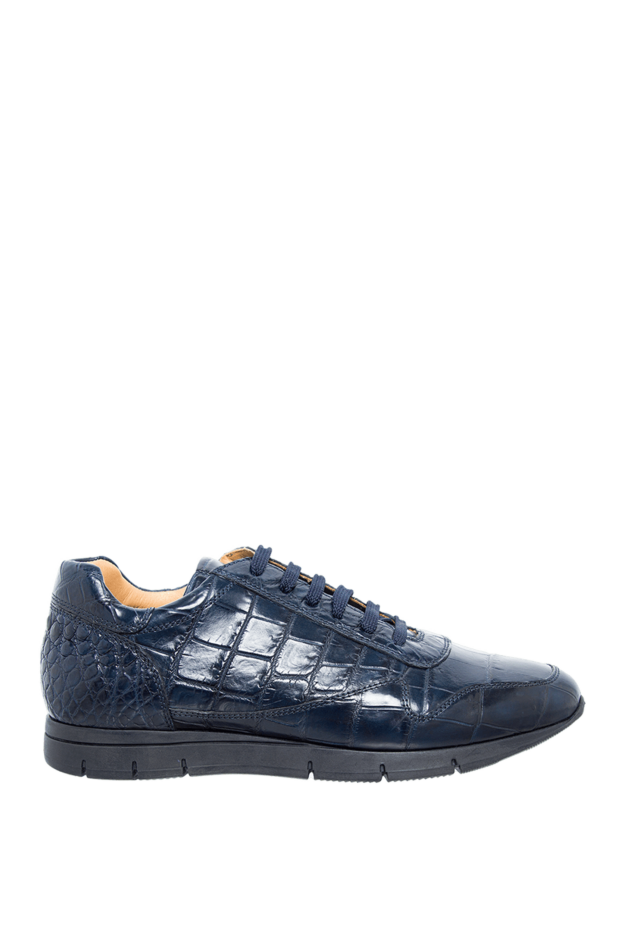 Cesare di Napoli man blue crocodile leather sneakers for men buy with prices and photos 151546 - photo 1