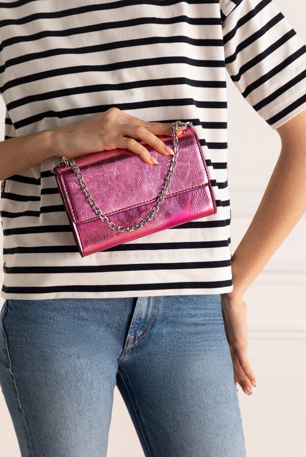 Olga Berg woman pink leather clutch for women buy with prices and photos 151570 - photo 2