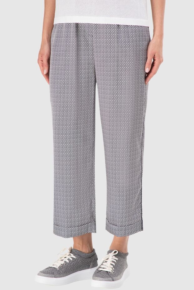 Peserico woman gray acetate and cupra trousers for women buy with prices and photos 151581 - photo 2