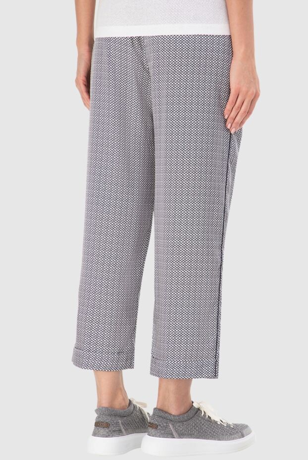 Peserico women's gray trousers with fancy print 151581 - photo 3
