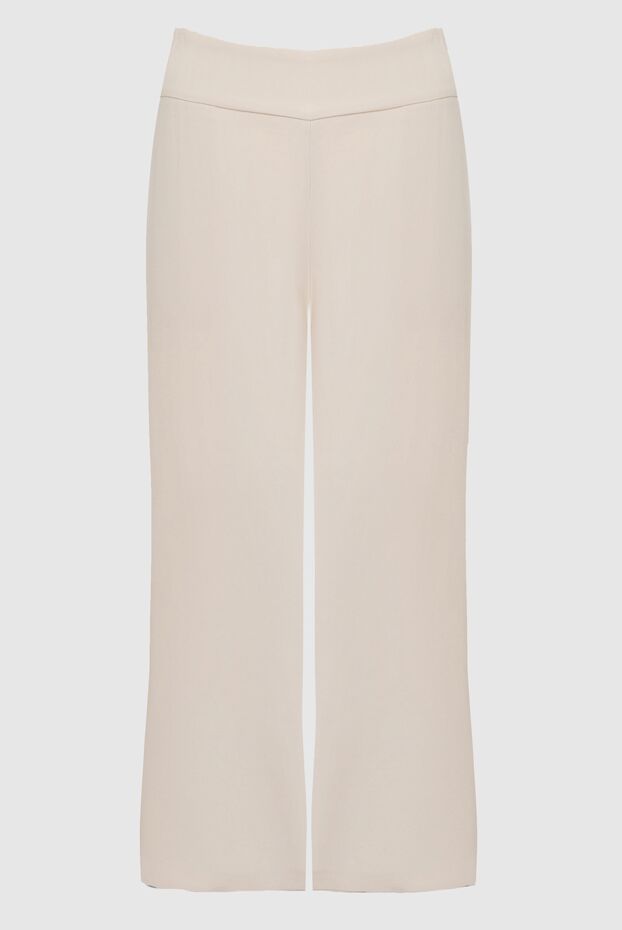 Peserico женские брюки из ацетата и вискозы белые женские купить с ценами и фото 151582 - фото 1