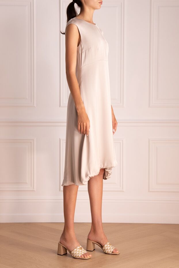 Peserico dress beige with balloon skirt women's 151596 - photo 3
