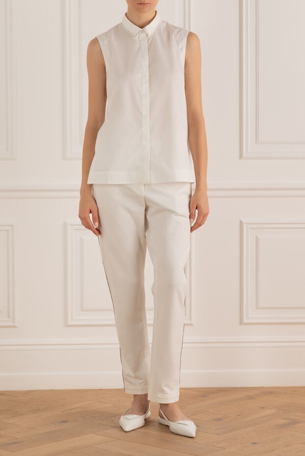 Peserico жіночі блуза з бавовни біла жіноча купити фото з цінами 151599 - фото 2