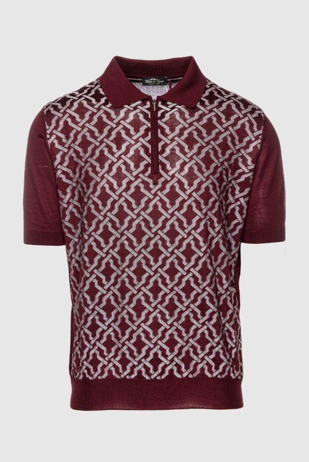 Cesare di Napoli man silk polo burgundy for men buy with prices and photos 151625 - photo 1