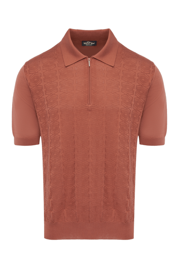 Cesare di Napoli man silk polo orange for men buy with prices and photos 151633 - photo 1