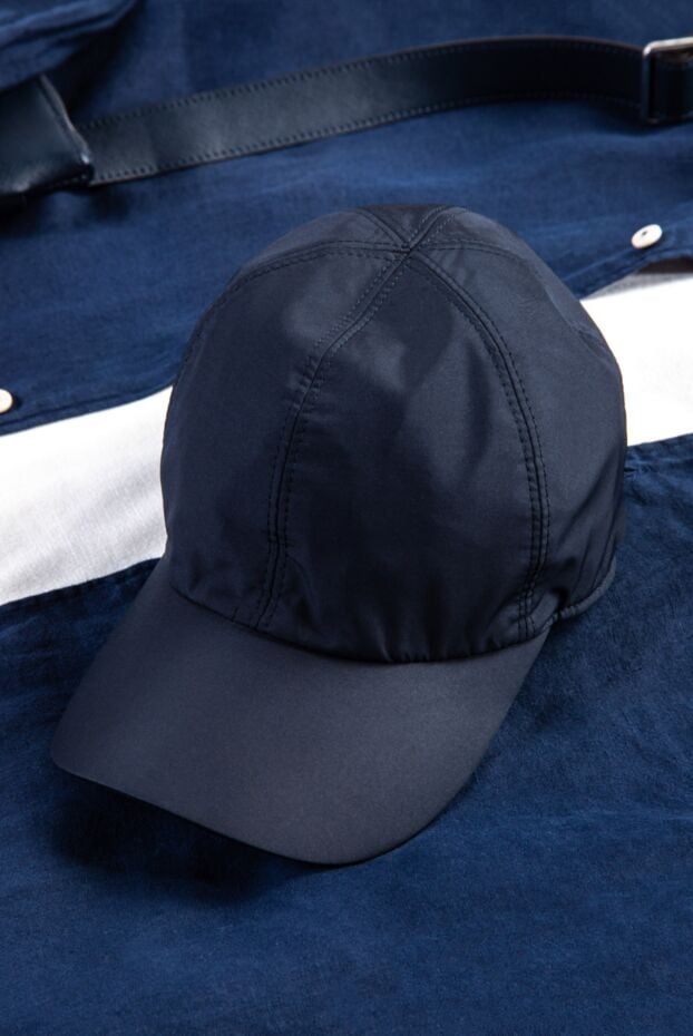 Cesare di Napoli men's black polyamide and silk cap 151711 - photo 2
