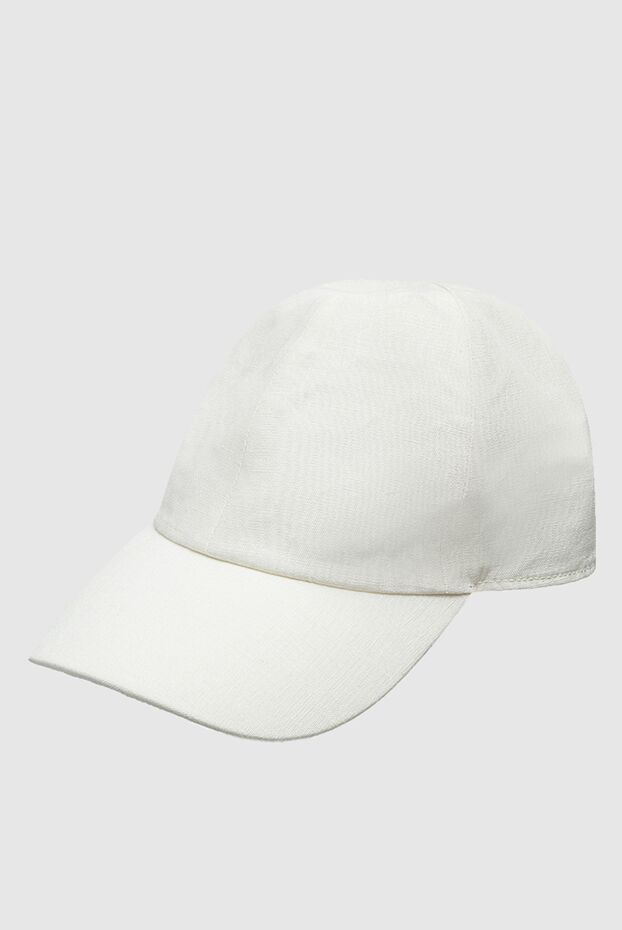 Fleur de Paris women's basic cap made of white linen 151712 - photo 3