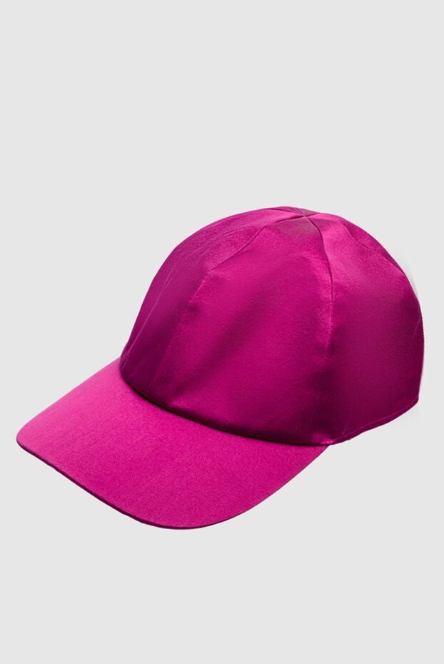Fleur de Paris cap made of silk bright pink for women 151713 - photo 3