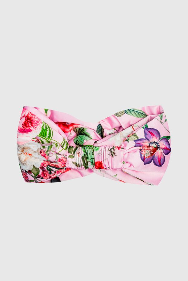 Fleur de Paris women's pink silk headband with bright colors 151721 - photo 3