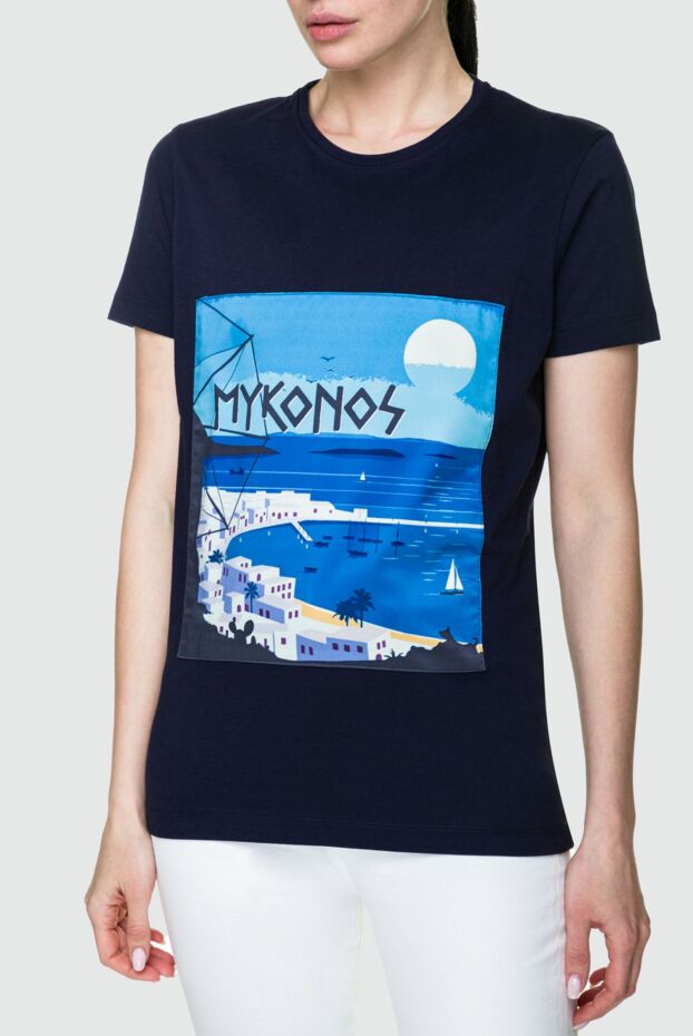 FeFe women's blue t-shirt with ocean print 151741 - photo 3