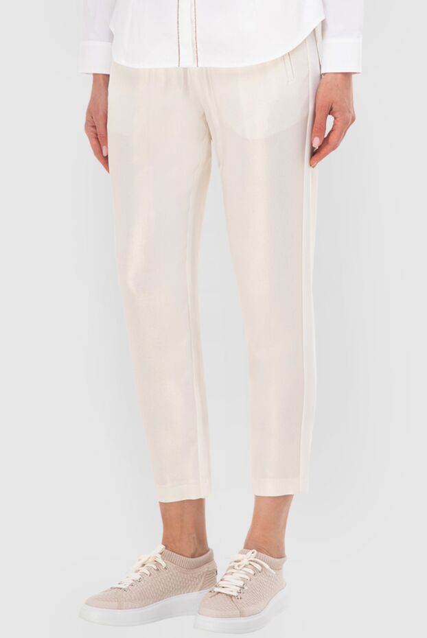 Panicale woman white viscose trousers for women buy with prices and photos 151753 - photo 2