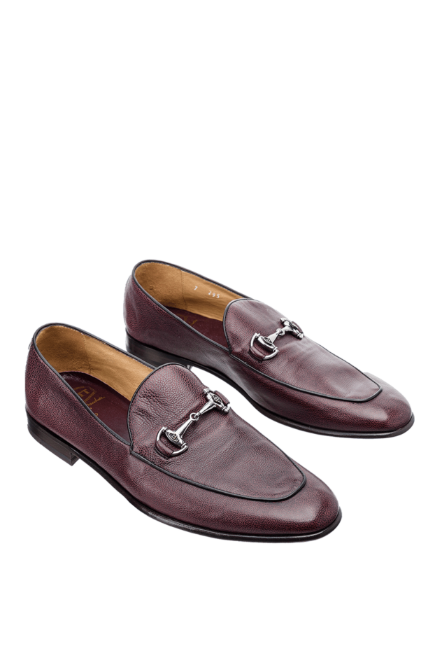 Barrett bordeaux loafers with a round toe and decorative buckle 151812 - photo 3
