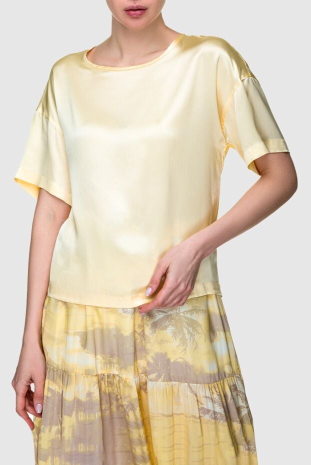 Max&Moi yellow silk blouse for women 151844 - photo 3