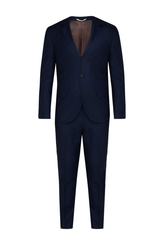 Men's blue wool suit - photo 1