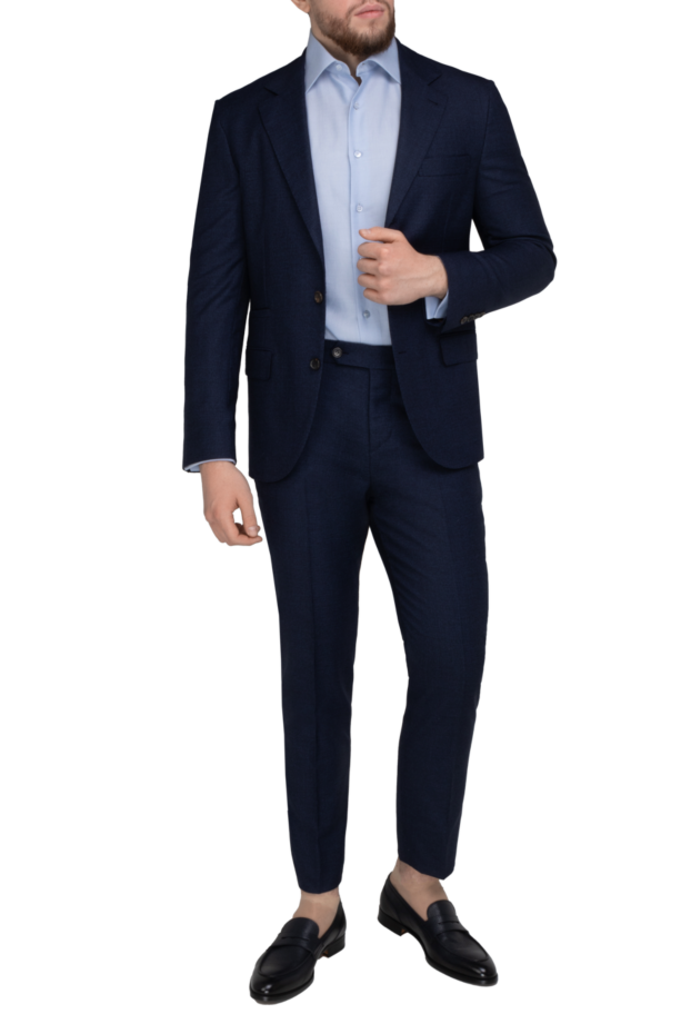 Men's blue wool suit - photo 2