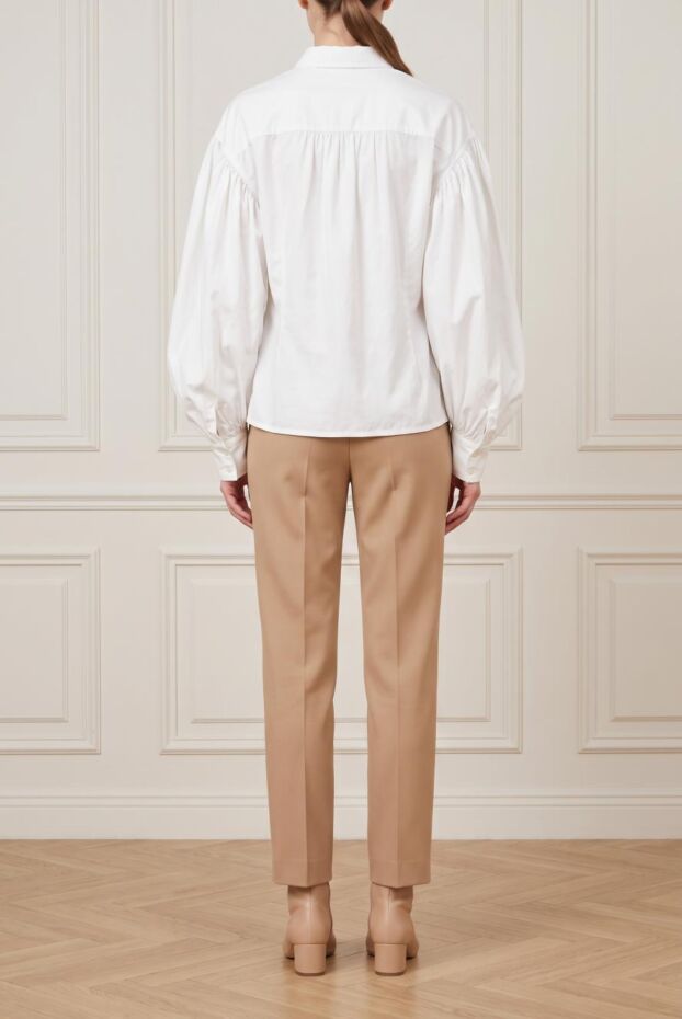 Fleur de Paris white cotton blouse with wide sleeves 152086 - photo 2
