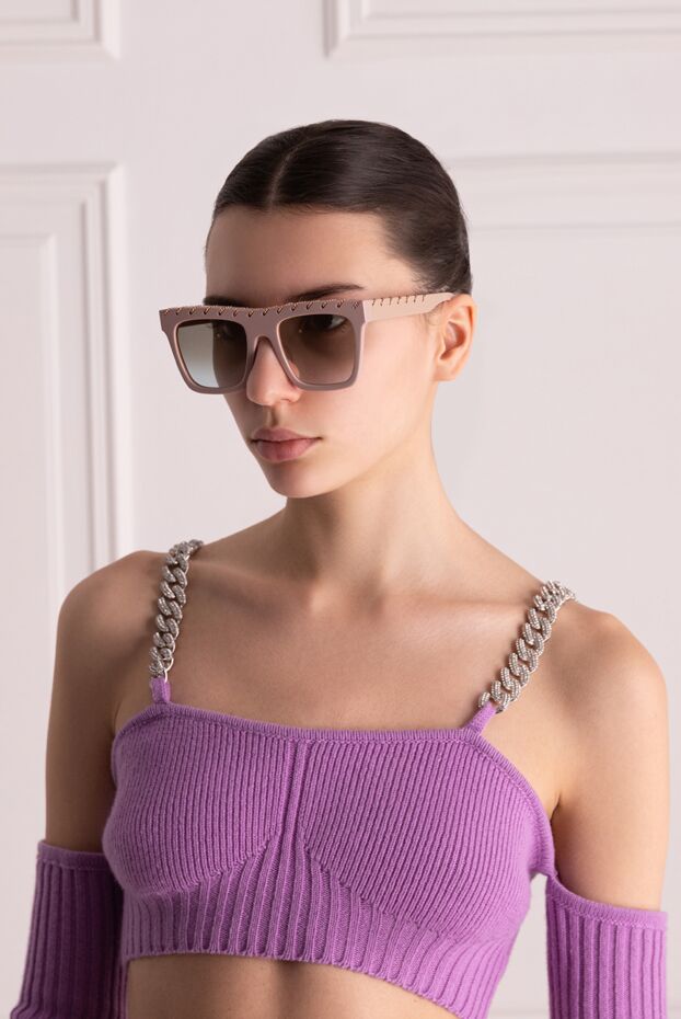 Stella McCartney woman beige plastic and metal glasses for women buy with prices and photos 152219 - photo 2