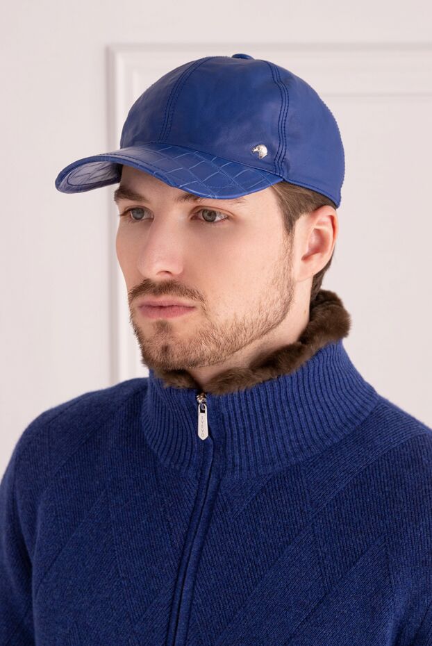 Stefano Ricci a bright blue cap made of genuine crocodile leather. 152245 - photo 3