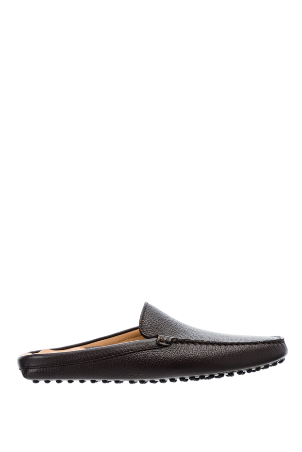 Cesare di Napoli brown leather mules for men 152401 - photo 1