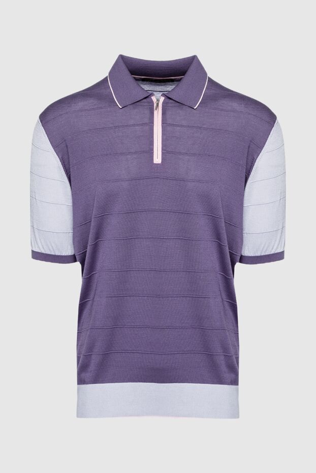 Cesare di Napoli man silk polo purple for men buy with prices and photos 152426 - photo 1